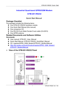 Industrial Quad-band GPRS/GSM Modem GTM-201