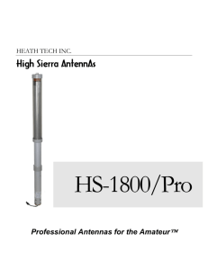 HS-1800/Pro Antenna PDF - High Sierra Communications Products