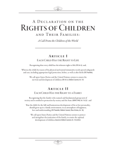 Rights of Children - Family Watch International
