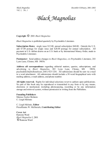 Black Magnolias - Psychedelic Literature Home
