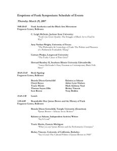 Eruptions of Funk Symposium: Schedule of Events