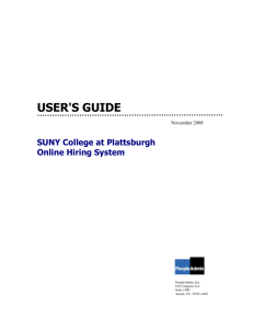 user's guide - SUNY Plattsburgh