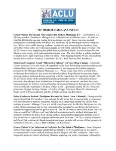 Read more about the ACLU of Michigan's medical marijuana docket