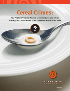 Cereal Crimes - Cornucopia Institute