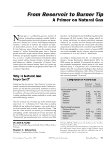 From Reservoir to Burner Tip—A Primer on Natural Gas