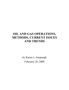 oil and gas operations, methods, current issues and trends