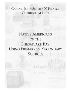 Native Americans - Primary and Secondary Sources