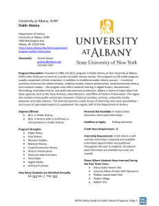 University at Albany, SUNY Public History