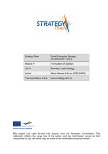 Strategy-Train Small Enterprise Strategic Development Training