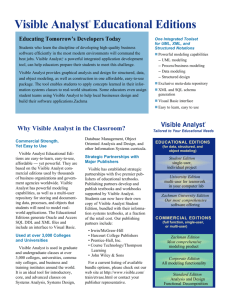 Visible Analyst Educational Editions