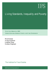 Living standards, inequality and poverty