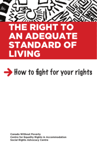 the right to an adequate standard of living