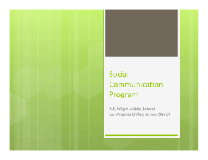 Social Communication Program PPT