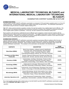 MEDICAL LABORATORY TECHNICIAN, MLT(ASCP) and