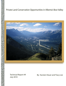 Private Land Conservation Opportunities in Alberta's Bow Valley