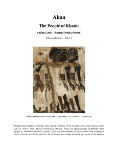 Akan - The People of Khanit (Akan Land - Ancient Nubia