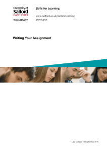 Skills for Learning Writing Your Assignment
