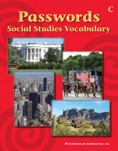 Passwords: Social Studies Vocabulary