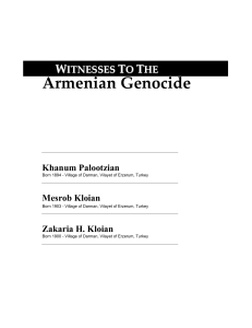 Witness to the Armenian Genocide
