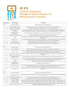 Standard Assignments Principle of Macroeconomics 1.0 Rittenberg