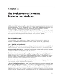 The Prokaryotes: Domains Bacteria and Archaea