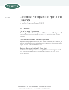 Competitive Strategy in the Age of the Customer Report