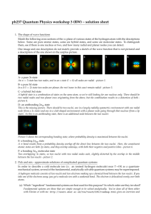 ph237 Quantum Physics workshop 3 (RW) – solution sheet