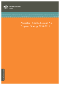 Australia – Cambodia Joint Aid Program Strategy 2010–2015