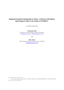 Regional Economic Integration in Africa: A Review of Problems and