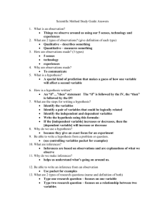Scientific Method Study Guide Answers