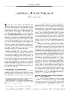 Legal Aspects of Gender Assignment