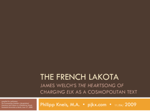 (June 2008): The French Lakota. James Welch's The Heartsong of