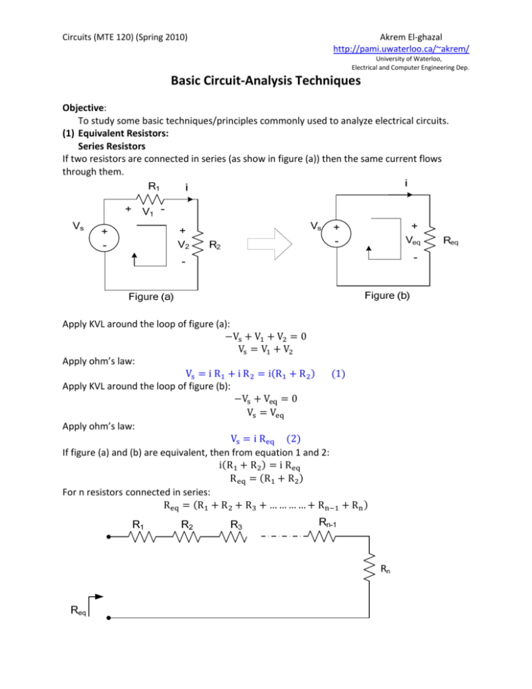 Basic Circuit Analysis Techniques