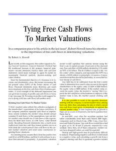Tying Free Cash Flows To Market Valuations