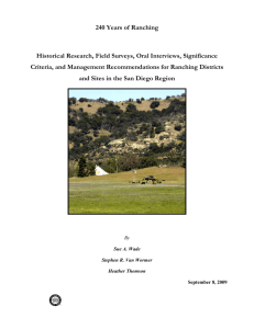 240 Years of Ranching Historical Research, Field Surveys, Oral