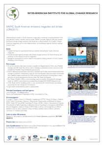 SAEMC: South American emissions, megacities and climate
