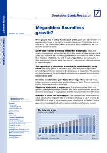 Megacities: Boundless growth?