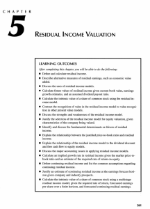 residual income valuation
