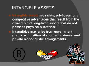 Intangible assets are