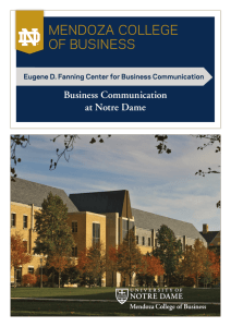 Fanning Center Brochure - Mendoza College of Business