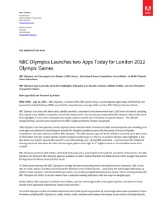 NBC Olympics Launches two Apps Today for London 2012