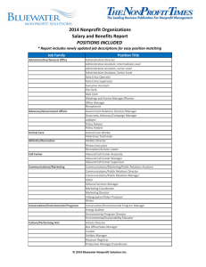 2014 Nonprofit Organizations Salary and Benefits Report