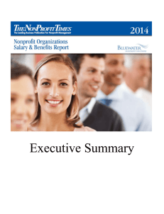 Executive Summary - 2014 Nonprofit Organizations Salary and