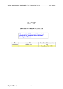 CHAPTER 7 CONTRACT MANAGEMENT