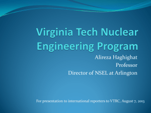 Virginia Tech Nuclear Engineering Program