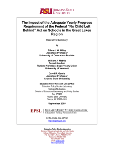 The Impact of the Adequate Yearly Progress Requirement