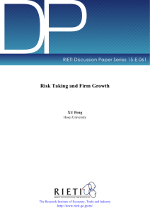 Risk Taking and Firm Growth