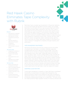 Red Hawk Casino Eliminates Tape Complexity with Rubrik