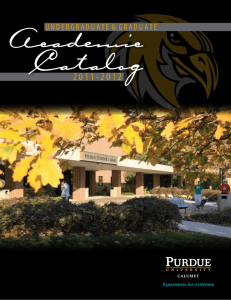undergraduate & graduate - Purdue University Calumet