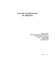 unfair competition in arizona - Aiken Schenk Hawkins & Ricciardi PC